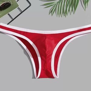 Red and White Bikini Bottom